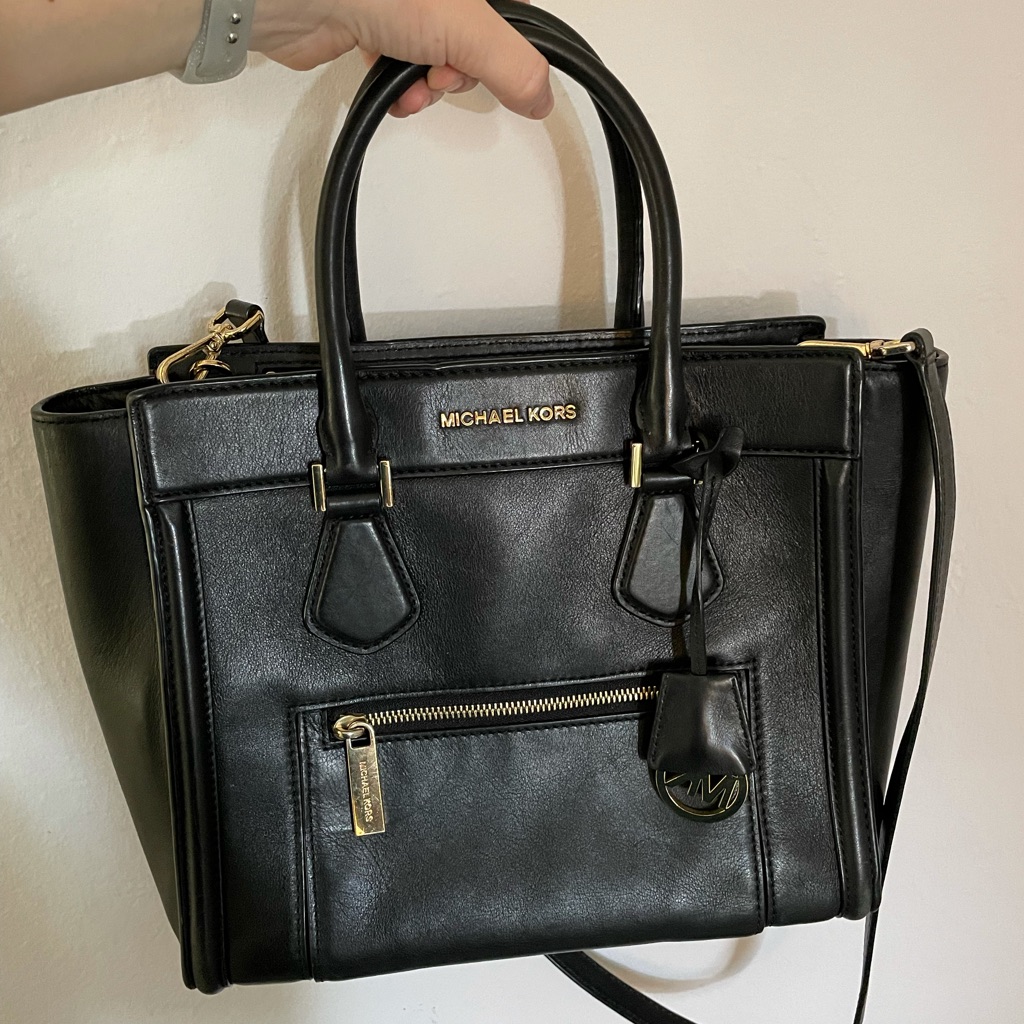Leather Top-Zip Satchel - Michael Kors